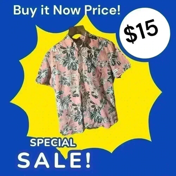 GT Men's Tropical Button Up Size Large - Picture 1 of 5